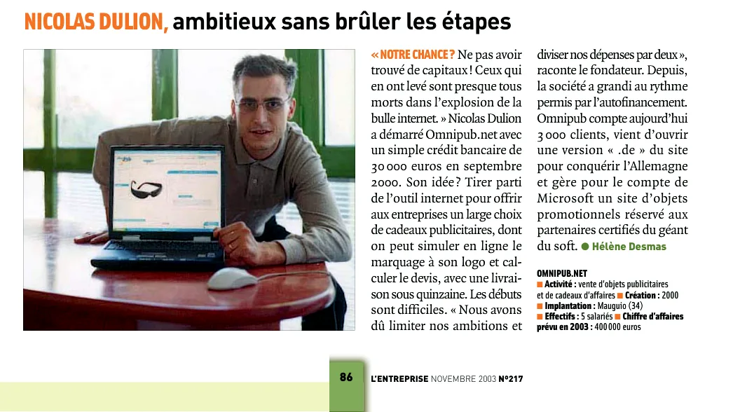 Nicolas Dulion, ambitieux sans brûler les étapes — lecture locale 1