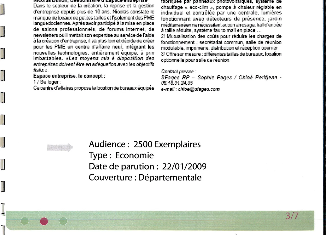 Espace Entreprise, un centre d’affaires low-cost au service des TPE — lecture locale 2