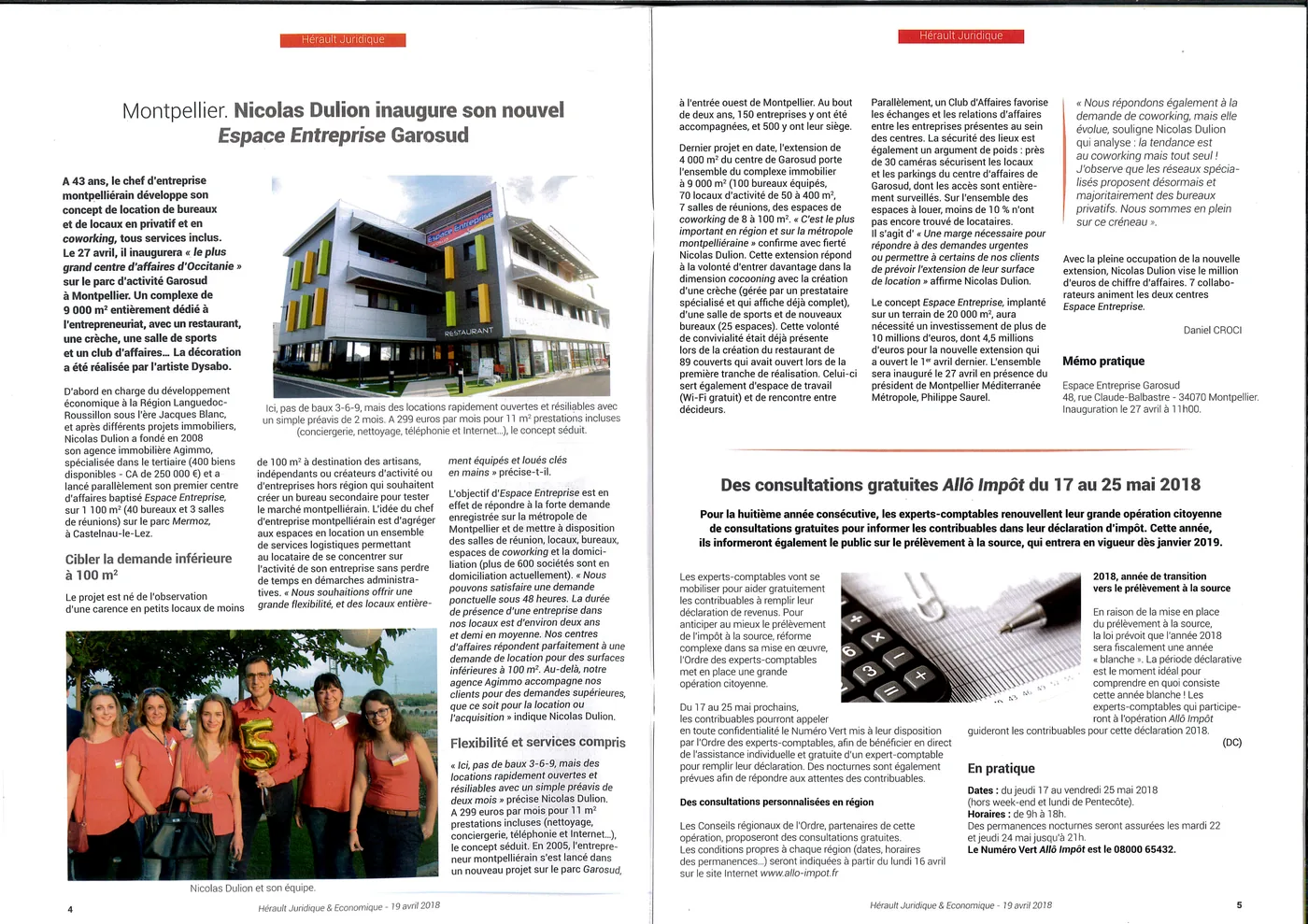Nicolas Dulion inaugure son nouvel Espace Entreprise Garosud — lecture locale 1