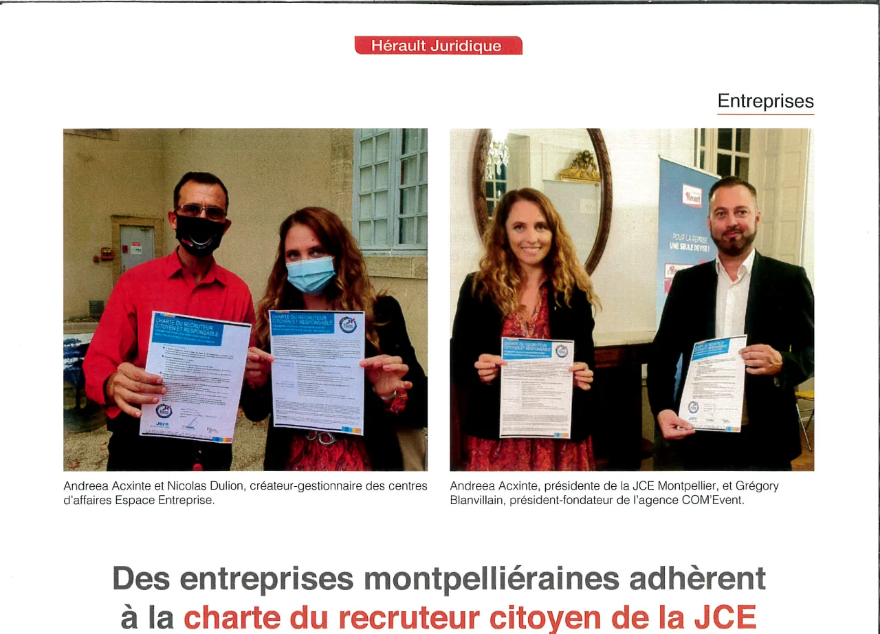 Charte du recruteur citoyen de la JCE — lecture locale 1