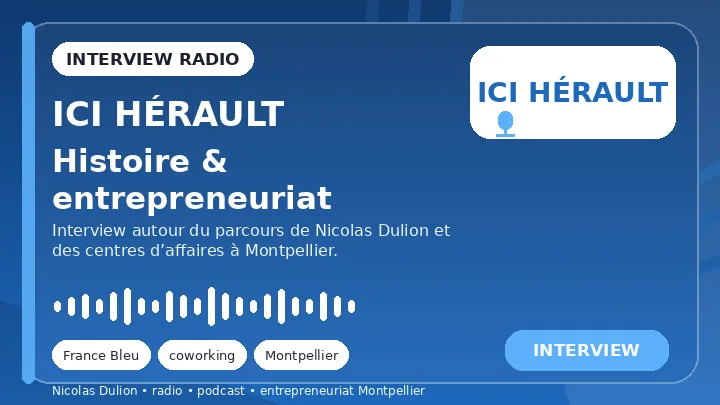 Histoire & entrepreneuriat — visuel radio podcast