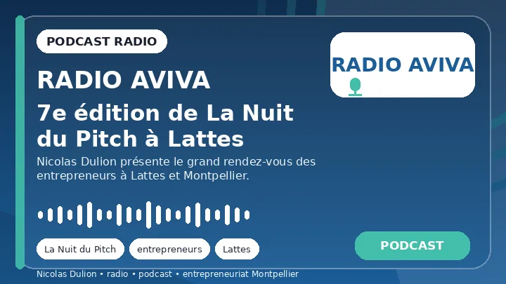 7e édition de La Nuit du Pitch à Lattes — visuel radio podcast