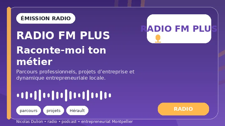 Raconte-moi ton métier — visuel radio podcast
