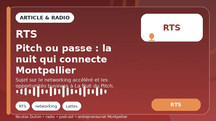 Pitch ou passe : la nuit qui connecte Montpellier — visuel radio podcast